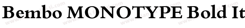 Bembo MONOTYPE Bold Italic字体转换
